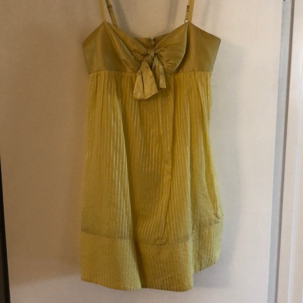 BCBGMaxazria Yellow Babydoll Dress